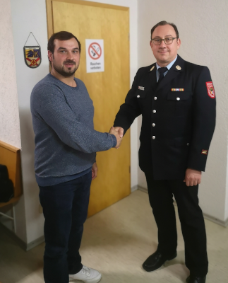 KBM Mike Kühnel gratuliert zur Wahl zum 2. Komandant KBM Mike Kühnel gratuliert zur Wahl zum 2. Komandant