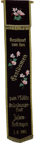 Banner der Festdamen zum 75 jährigen Jubiläum
