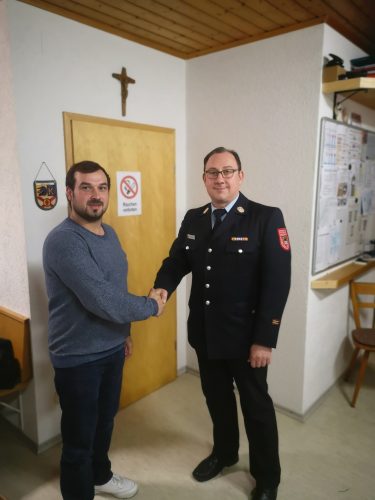 KBM Mike Kühnel gratuliert zur Wahl zum 2. Komandant